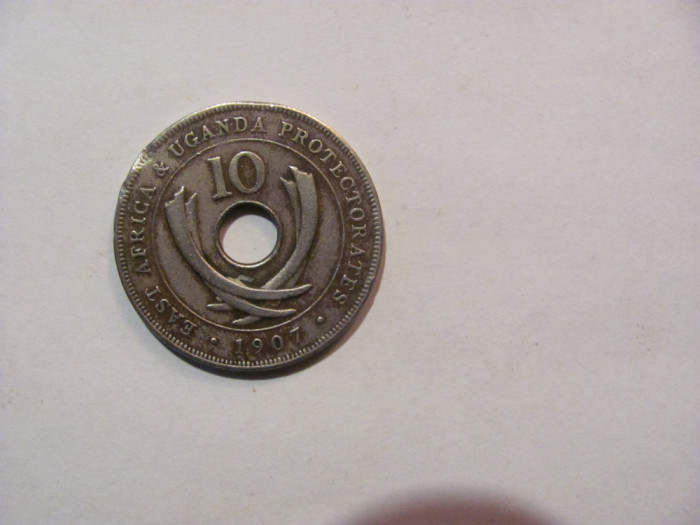 CY - 10 cents centi 1907 / East Africa Uganda / Rege Edward VII / raruta