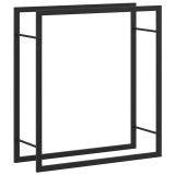 Cumpara ieftin Suport pentru lemne de foc, negru mat, 80x28x86 cm, otel