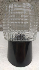 lampa veche de colectie abajur glob din sticla vintage, veioza aplica retro foto