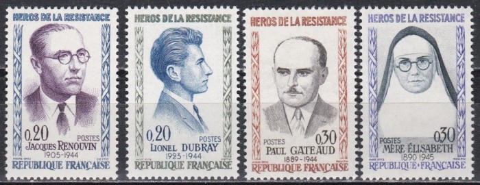 Franta 1961 - Eroii Rezistenței, MNH