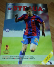 Program Fotbal Steaua Ujpest Budapesta 2009 Europa league bilet Romania foto