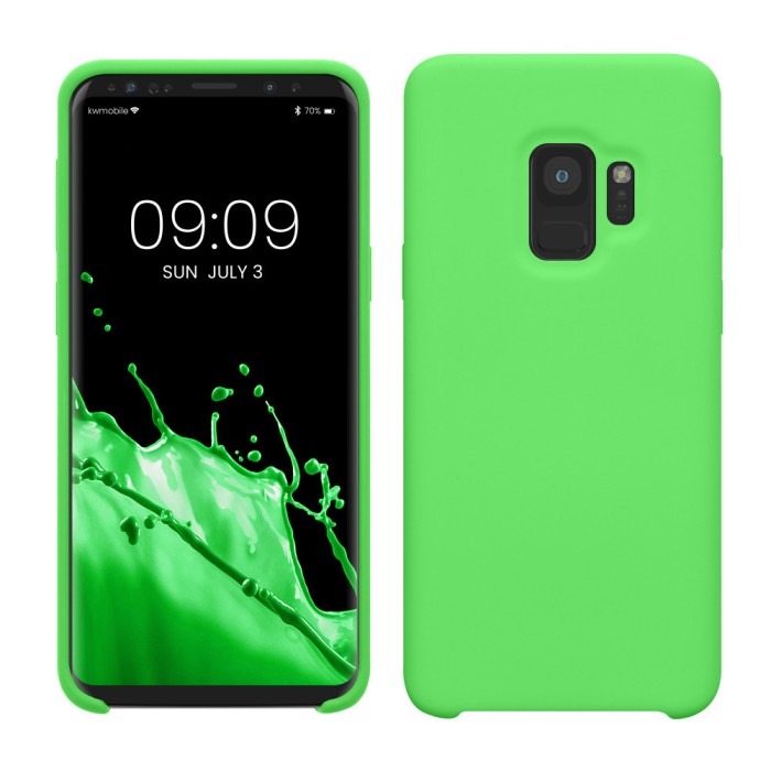 Husa kwmobile pentru Samsung Galaxy S9, Silicon, Verde , 44182.159