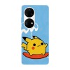 Husa compatibila cu Huawei P50 model Wave riding Pikachu, Silicon, TPU, Viceversa, Transparent, Carcasa