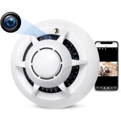 Camera Spion Detector de fum iUni D103, Wi-Fi, Vizualizare 4K, Slot Card MicroSD