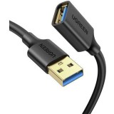 CABLU USB Ugreen prelungitor, US129 USB 3.0 (T) la USB 3.0 (M), conectori auriti, 2m