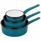 Set de 3 oale emailate cu m&acirc;ner - 1 l, 1,5 l și 2 l