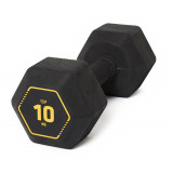 Ganteră Hex Dumbbell 10 kg Negru, Corength