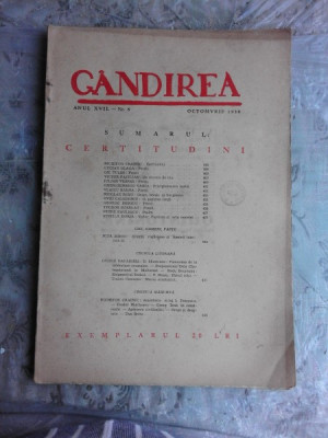 REVISTA GANDIREA NR.8/1938 foto