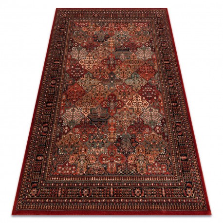 Covor de l&acirc;nă KASHQAI 4309 300 oriental, cadru vin roșu, 160x240 cm