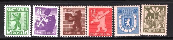 GERMANIA (BERLIN) 1945 &ndash; SIMBOLURI, TIMBRE NESTAMPILATE, DR25