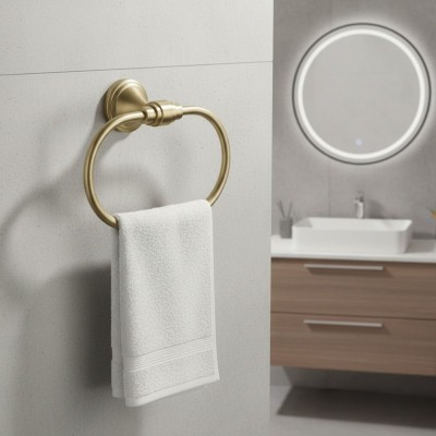 Cuier de baie Ring 1607 Brushed Gold foto