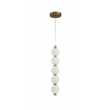 Cumpara ieftin Lustra / pendul LED 5 globuri albe, 12W, culoare corp auriu, lumina calda/neutra/rece, inaltime 1M