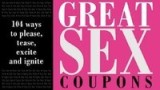 Great Sex Coupons: Carte cu 22 Cupoane pentru Cupluri, Cadou Romantic, Limba Engleza