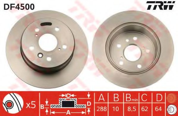 Disc frana LEXUS ES (MCV_, VZV_) (1996 - 2008) TRW DF4500