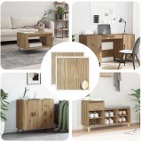 vidaXL Copertă autocolantă pentru șuruburi 2 pcs Stejar Artizanal 864631