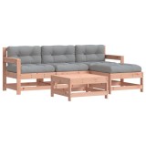 Set mobilier de gradina cu perne, 5 piese, lemn masiv douglas