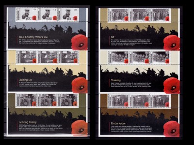 ✅(S16)Gibraltar 2014 ,&amp;quot;100 de ani WW I &amp;quot;,straif 3+mans.inf. ,nominal &amp;pound; 7.05, MNH foto