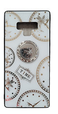 Husa cu pietricele + inel rotativ &amp;#039; Clock &amp;#039; Samsung Galaxy Note 9 , Alb foto