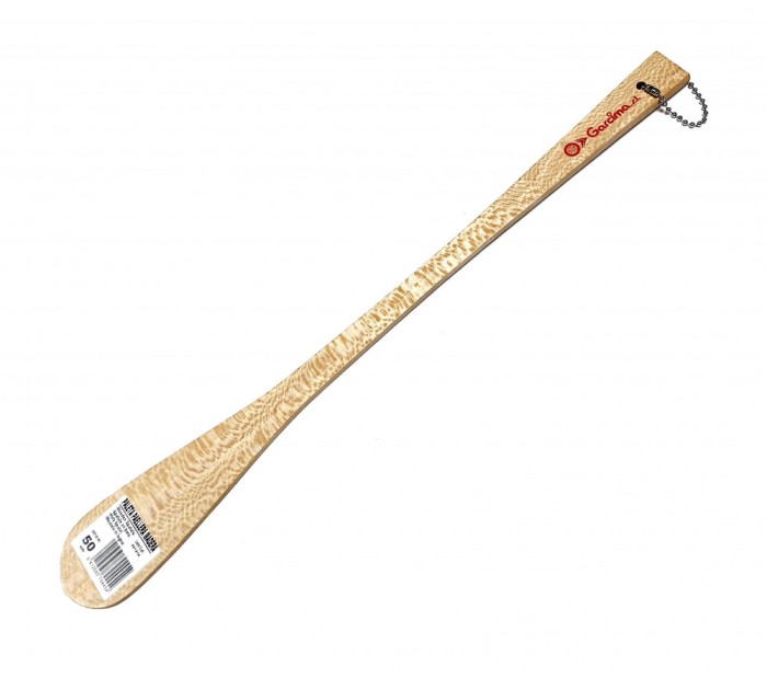 Spatula din lemn cu agatatoare metalica, rotunda, lungime 50cm, latime 6cm, GRC70445