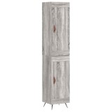 Cumpara ieftin Dulap inalt, gri sonoma, 34,5x34x180 cm, lemn prelucrat