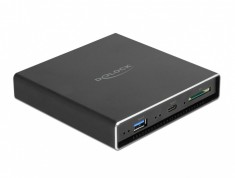 Rack extern USB-C pentru SATA HDD / SSD 2.5? + USB-C + USB-A + slot SD, Delock 42618 foto