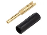Mufă Banană 4mm Neagră 16A 50VDC, DELTRON