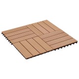 vidaXL Plăci pentru Deck 22 pcs Lemn de tec 30 x 30 cm Lemn compozit 3444832