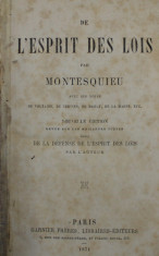 DE L &amp;#039;ESPRIT DES LOIS par MONTESQUIEU , 1871 foto