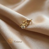 Pandantiv Legatura Eterna , Pandantiv placat cu aur 14K cu zirconia alba