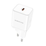 INCARCATOR retea Borofone &quot;BN6&quot;, Quick Charge 20W, 1 x USB Type-C, alb &quot;6974443384291&quot; (timbru verde 0.18 lei)