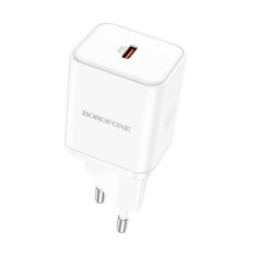 INCARCATOR retea Borofone &quot;BN6&quot;, Quick Charge 20W, 1 x USB Type-C, alb &quot;6974443384291&quot; (timbru verde 0.18 lei)