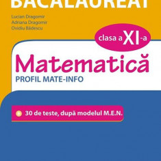 Simularea examenului de bacalaureat. Matematică. Clasa a XI-a. Profil mate-info. 30 de de teste, după modelul M.E.N. - Paperback - Adriana Dragomir, L