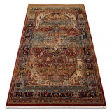 Covor L&acirc;nă KESHAN franjuri, Ornament oriental 7518/53528 bej / albastru inchis, 250x340 cm, Dreptunghi, Lana