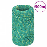 VidaXL Fr&acirc;nghie de barcă, verde, 2 mm, 25 m, polipropilenă