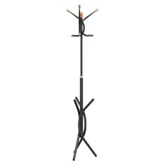 Cuier de haine, negru, 176 cm, fier vopsit electrostatic foto