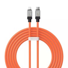 Cablu de date usb-c la lightning incarcare rapida, 20w, 2m baseus, orange