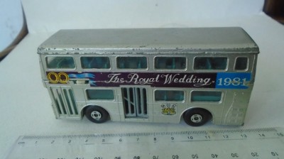 bnk jc Matchbox Super Kings K 15 1981 Royal Wedding Bus foto