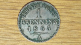 Germania state - Prusia Prussia - 1 Pfenning 1865 A - Wilhelm I - impecabila !
