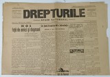 DREPTURILE , APARE SAPTAMANAL LA BRAILA , NR. 42 , 14 SEPTEMBRIE 1919
