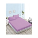 Cumpara ieftin Husa de Pat + 2 Fete de Perna Bumbac Damasc, Lila - XIA184