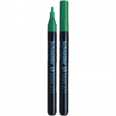 Marker cu Vopsea SCHNEIDER MAXX 271, Varf Mediu, Scriere 1-2 mm, Culoare Verde, Marker Colorat, Marker pentru Birou