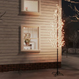 Copac cu flori de cires cu LED, 368 LED-uri alb calde, 300 cm GartenMobel Dekor, vidaXL