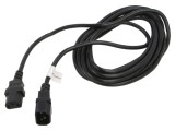 Cablu IEC C13 mamă - IEC C14 tată, 5m, negru, &Oslash;fir 1mm