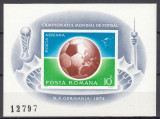 Romania 1974 - C. MONDIAL de FOTBAL GERMANIA 1974 - Colita NDT - LP 853- MNH, Nestampilat