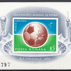 Romania 1974 - C. MONDIAL de FOTBAL GERMANIA 1974 - Colita NDT - LP 853- MNH