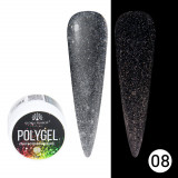 Cumpara ieftin Polygel cu sclipici constructie unghii, Disco Polygel, reflectorizant, 15 g, 08, Global Fashion