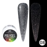 Cumpara ieftin Polygel cu sclipici constructie unghii, Disco Polygel, reflectorizant, 15 g, 08