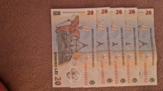 Bancnote 20 LEI, serii diverse foto