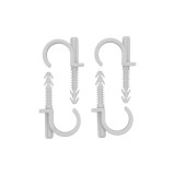 Set 4 cleme simple, montare rapida, 32mm Vorel 54856