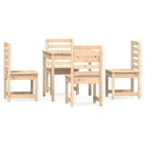 Set de dining pentru gradina, 5 piese, lemn masiv de pin
